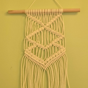 Square Knot Diamonds Macrame Wall Hanging