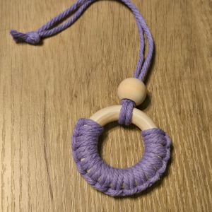 Macrame Halo Car Charm