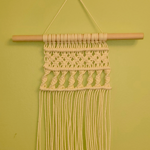 Square Plus Spiral Square Wall Hanging (No Wooden Beads)